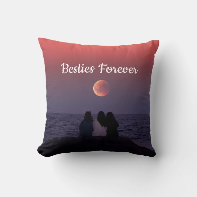 Customised besties forever picture Pillow (Front)