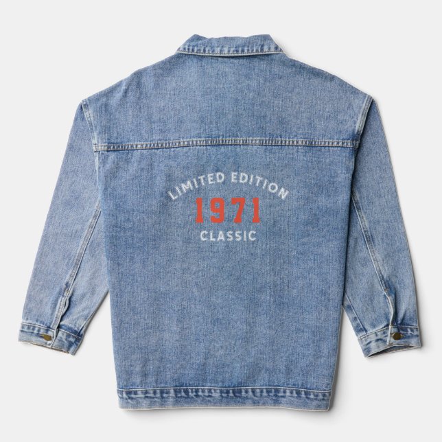 Customised Birth Year Limited Edition Denim Jacket (Back)