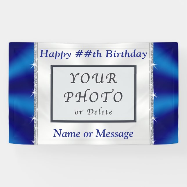Customised Birthday Banners with Photo (Horizontal)