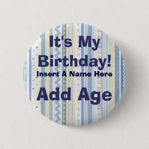 Customised Birthday Button