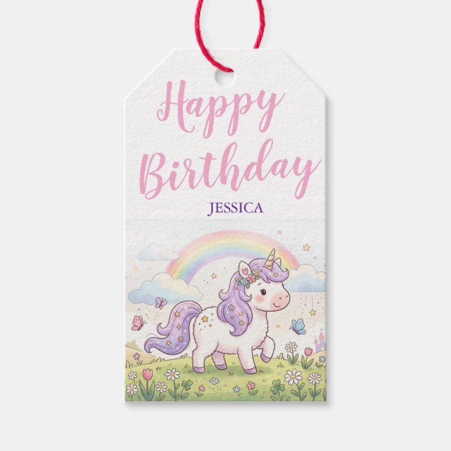 Customised birthday  gift tags (Front)