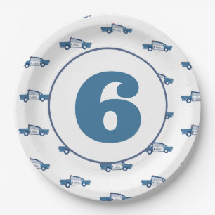 Customised Birthday in Blue Police Birthday Party Paper Plate