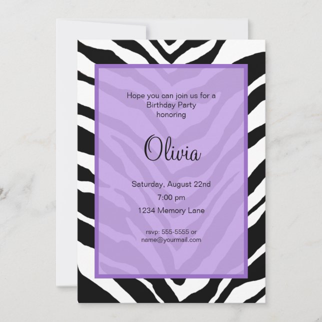 Customised Birthday Invitation (Front)