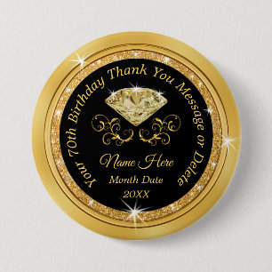 Customised Birthday Pins for Her Birthday ANY Year