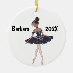 Customised Black Ballerina Tree Ceramic Tree Decoration