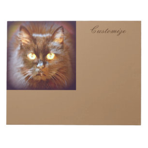 customised black cat notepad