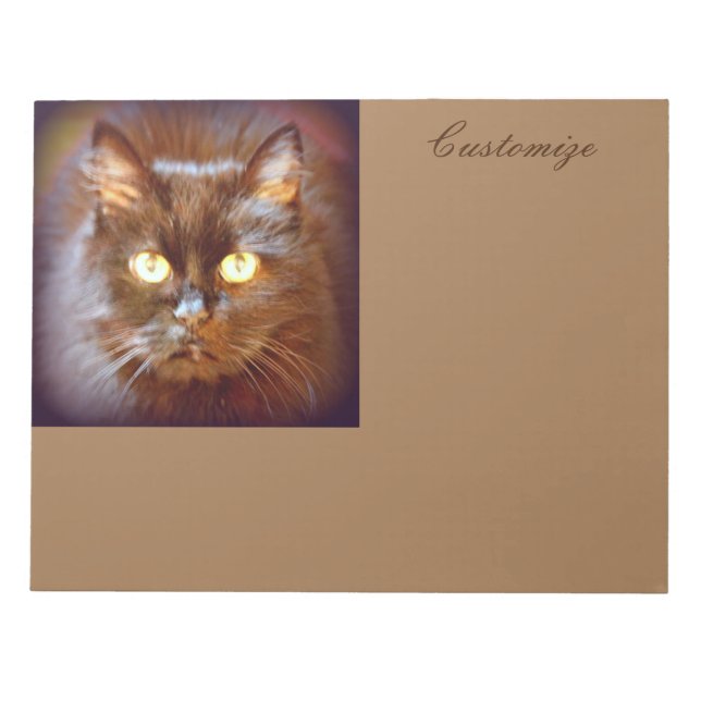 customised black cat notepad (Front)
