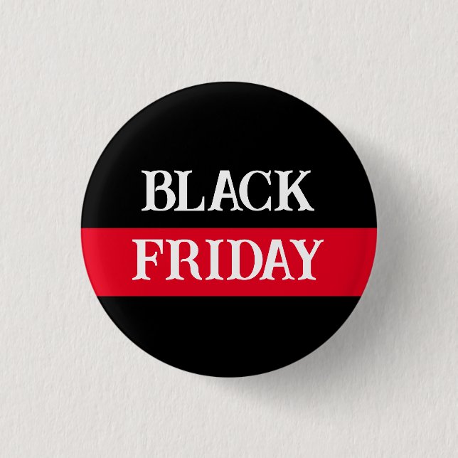 Customised "Black Friday" or Name 3 Cm Round Badge (Front)