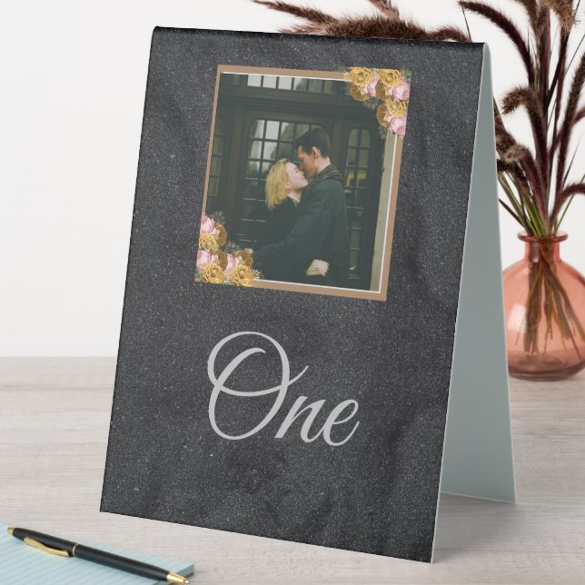 Customised Black Photo Elegant Wedding  (In SItu (Table))