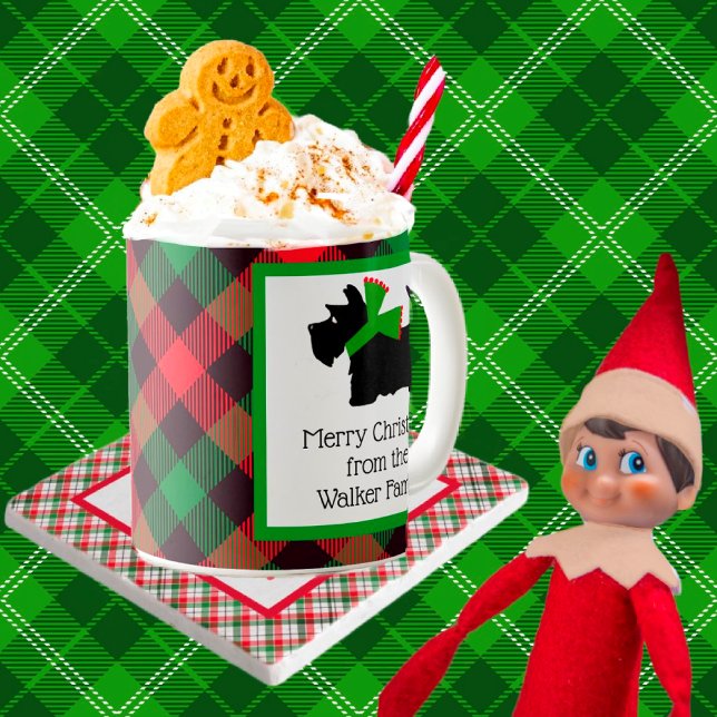 Customised Black Scottie Dog Christmas Coffee Mug (Creator Uploaded)