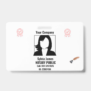 Customised Black & White Employee ID Badge