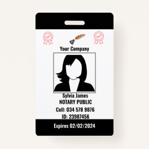 Customised Black & White Employee ID Badge