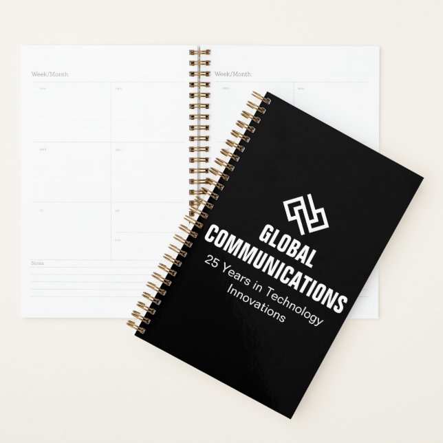 Customised Black White Technology Company 2027 Planner (Display)