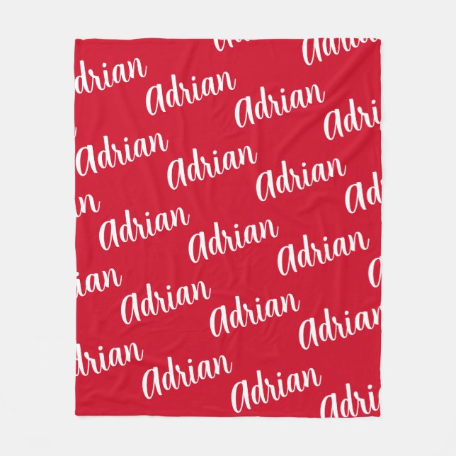 Customised Blanket for Family Names Red (Front)