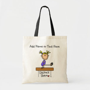 Customised Blonde Girl Balance Beam Tote Bag