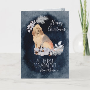 Customised Bloodhound Dog Mum Christmas Holiday Card