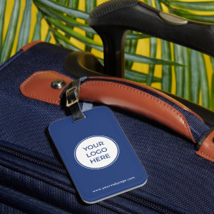Customised Blue Business Logo Luggage Tag