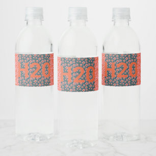 Customised Blue Floral Label