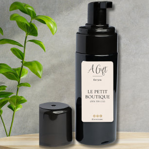 Customised Blush Business Name Sanitizer Label