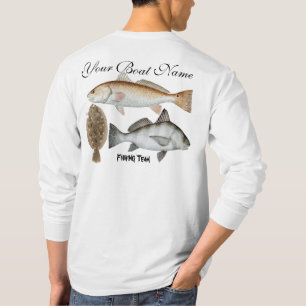 Customised Boat Name Inshore Fishing Team Shirt