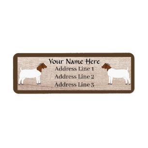 Customised Boer Goat Herd Return Address Label