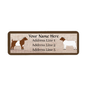 Customised Boer Goat Herd Return Address Label