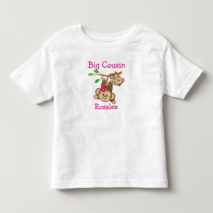 Customised Boy, Girl Monkeys Big Cousin Toddler T-Shirt