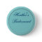 Customised bridesmaid buttons in light blue