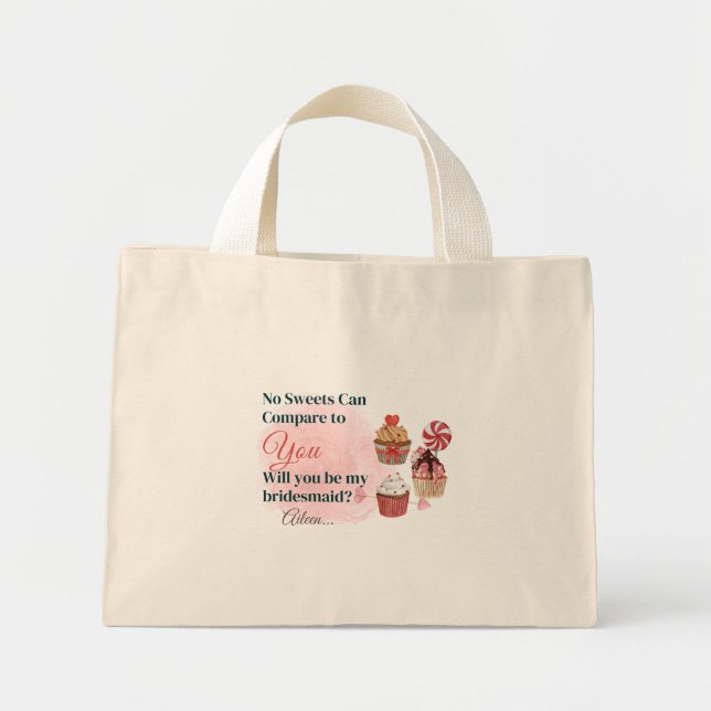 Customised Bridesmaid Proposal Gift Tote Bag (Front)