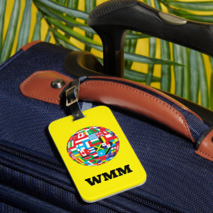 Customised Bright Yellow Luggage Tag