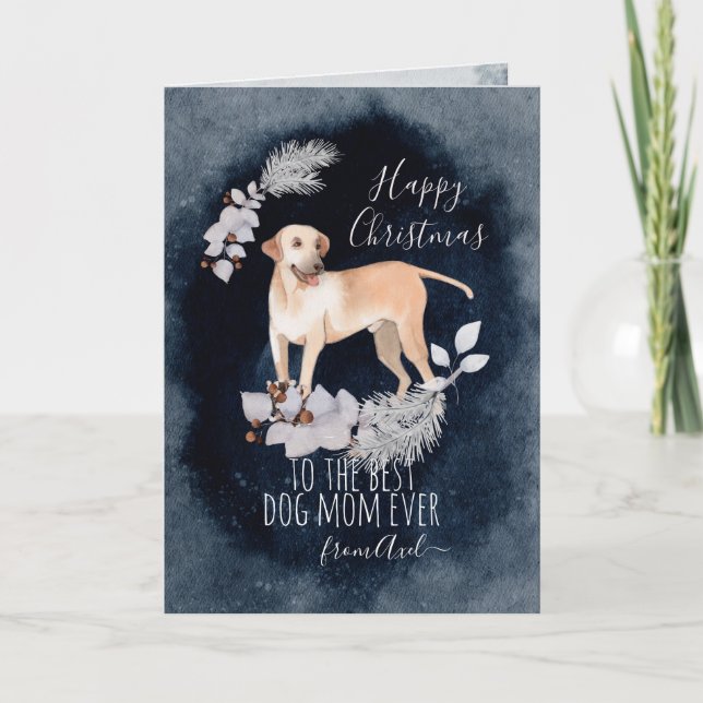 Customised Broholmer Mastiff Christmas Holiday Card (Front)