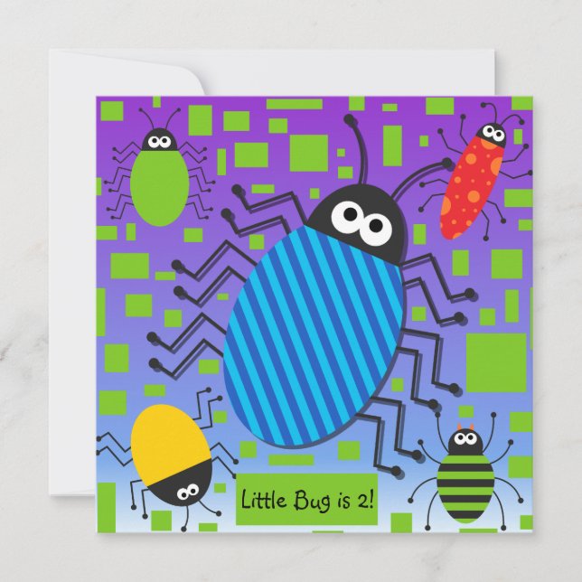 Customised Buggy Birthday Invitation (Front)