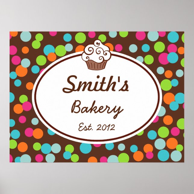 Customised Candy Sprinkles Bakery Sign Art  Print (Front)