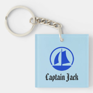 Customised "Captain Jack" Sailboat Keychain