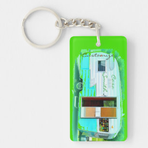 Customised caravan camper casa key ring