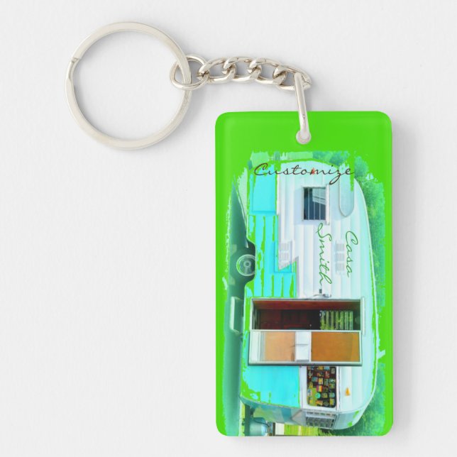 Customised caravan camper casa key ring (Front)