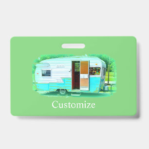 Customised caravan Vintage camper ID Badge