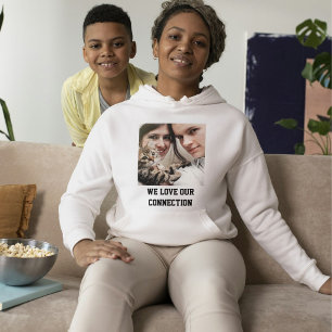 Customised Cat Lover Ash Black Family Pet Photo Hoodie