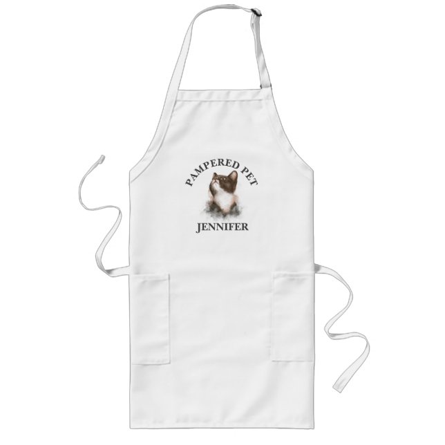 Customised  Cat Pet Groomer Apron (Front)