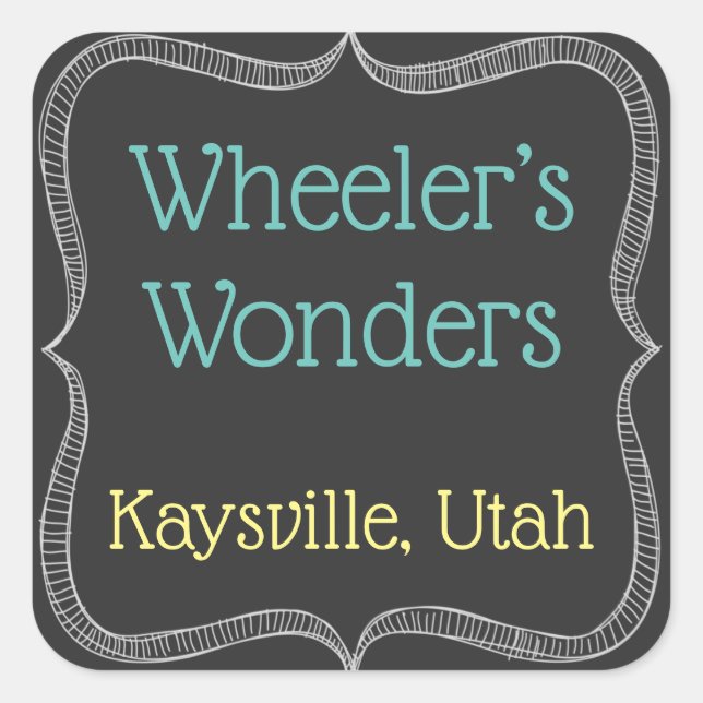 Customised Chalkboard Labels (Front)