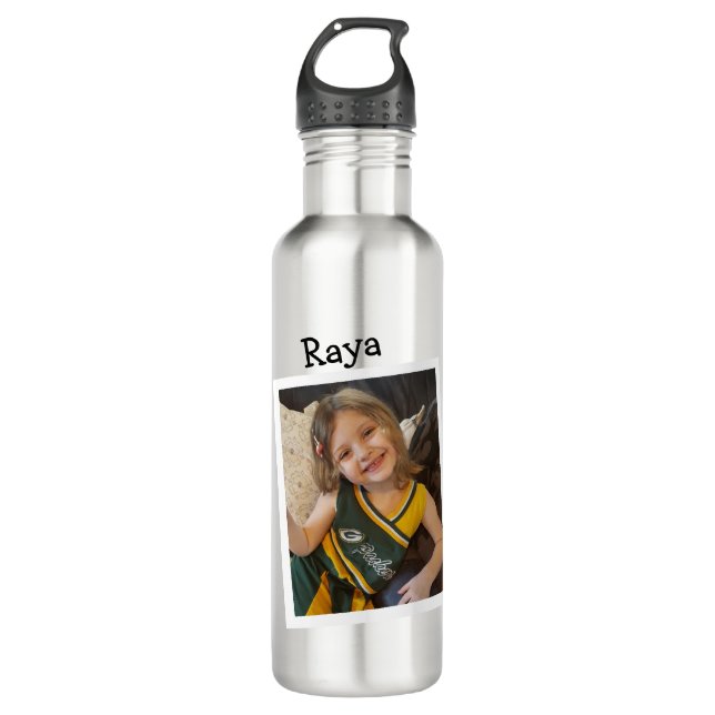 Customised Child's Photo and Name 710 Ml Water Bottle (Front)