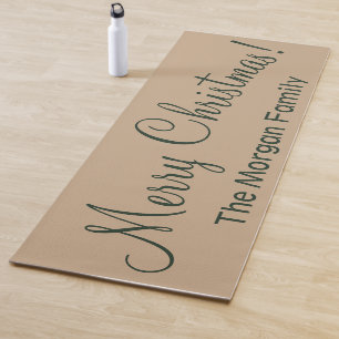 Customised Christmas Champagne Beige Forest Velvet Yoga Mat