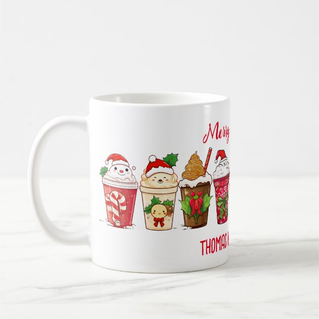 Customised Christmas Gift For Coffee Lovers  Mug (Left)