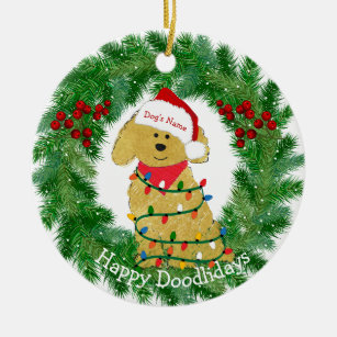 christmas goldendoodle decoration