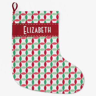 Customised Christmas Modern Pattern Large Christmas Stocking