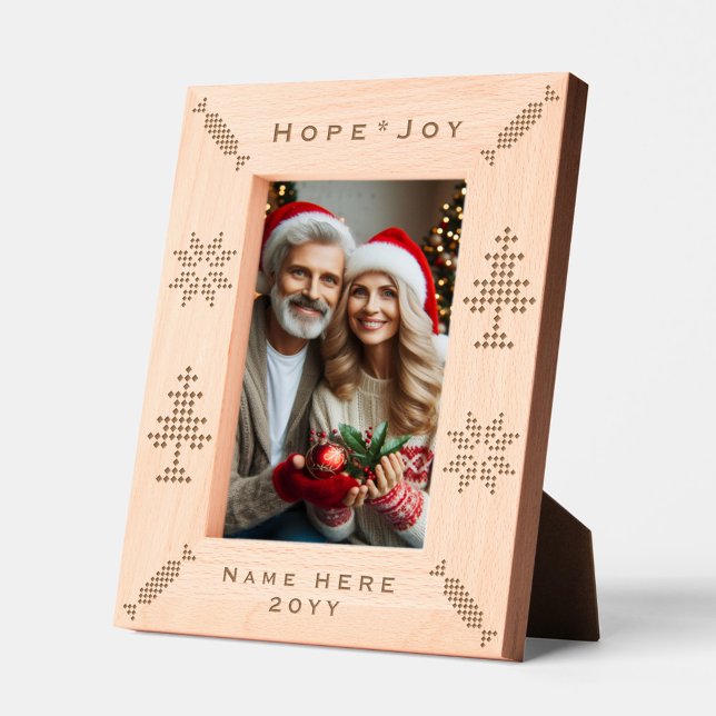 Customised Christmas Tree, Snowflake and Candy Art Etched Frames (Christmas Art Picture Frame)