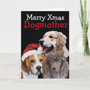 Customised Christmas watercolor card from your dog