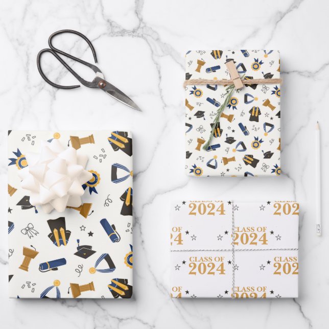 Customised Class of Graduation Wrapping Paper Sheet (Front)