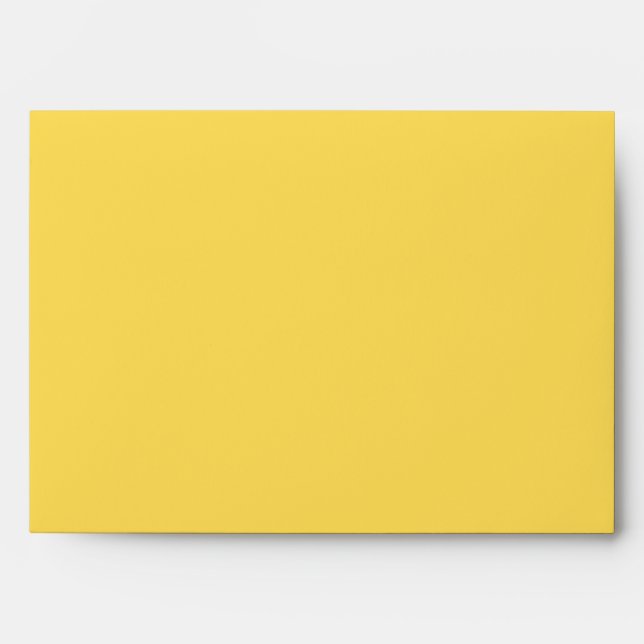 Customised Classic Elegant Modern Monogram Yellow. Envelope (Front)