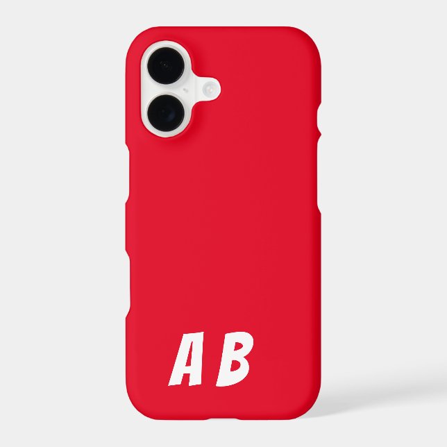 Customised Classic Modern Stylish Name Red colour  iPhone Case (Back)